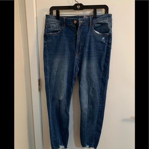 High-waisted super skinny ankle jeans